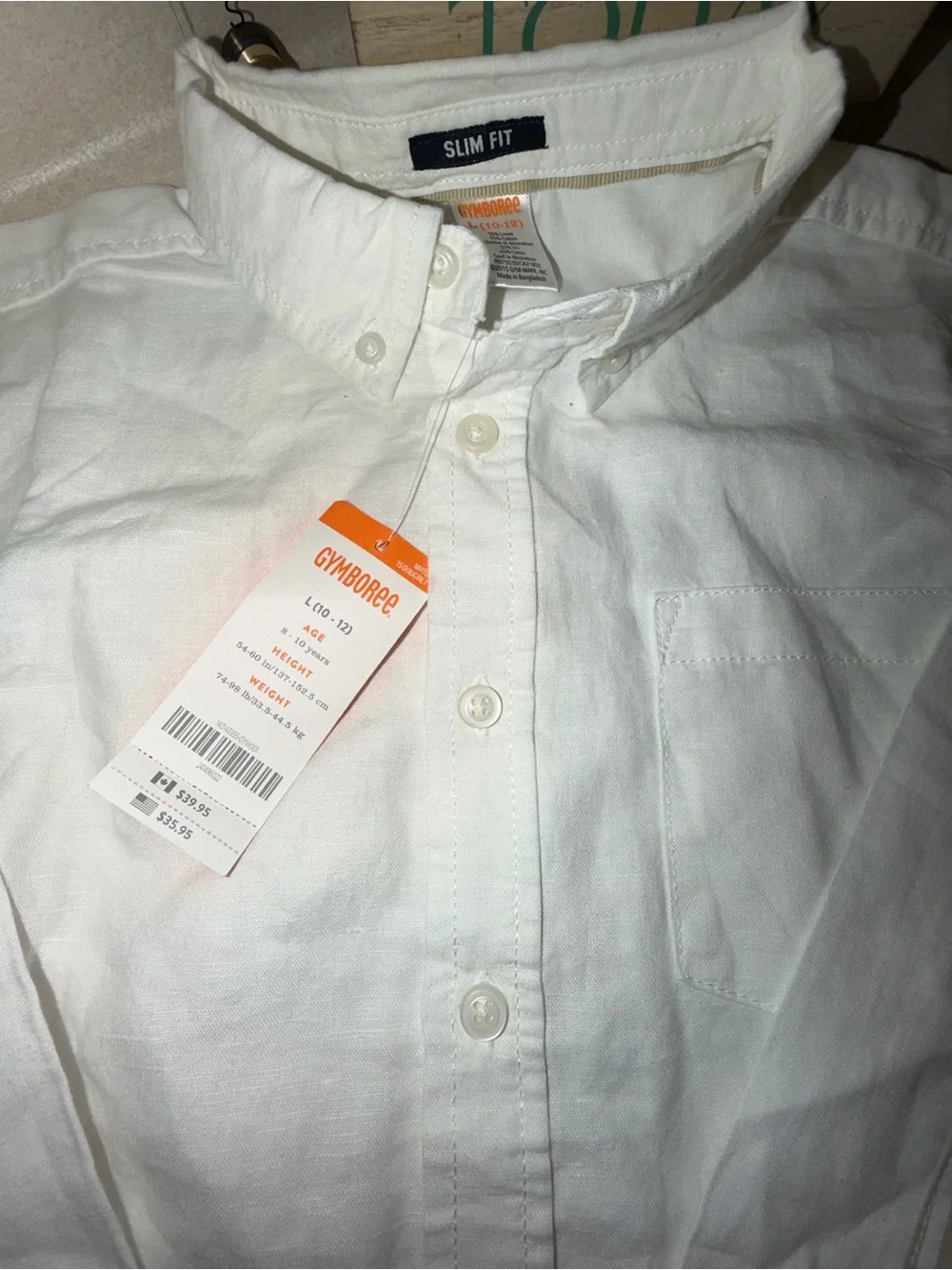 Gymboree size large (10-12) nwt long sleeve button down top